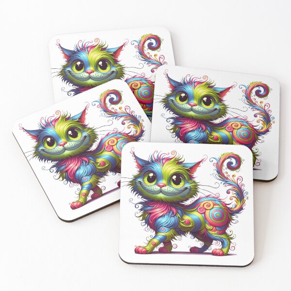Item preview, Fancy Cat Psychedelic Grinning Kitty  designed and sold by BeansHotTees.