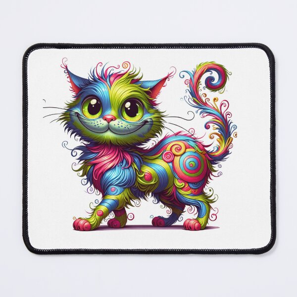 Item preview, Fancy Cat Psychedelic Grinning Kitty designed and sold by BeansHotTees.