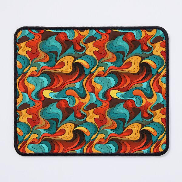 Item preview, Super Cool Comic Style Marbling Abstract/Psychedelic Seamless Pattern, Red, Yellow, orange, Blue designed and sold by CreatureHouse95.