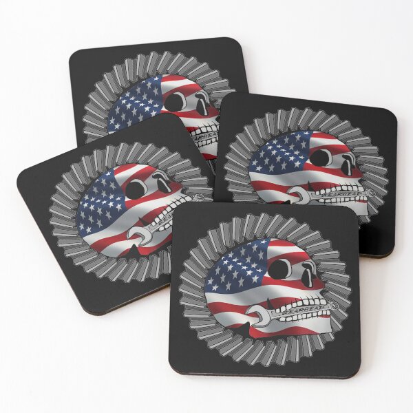 Item preview, American gearhead skull design designed and sold by J-KAP.