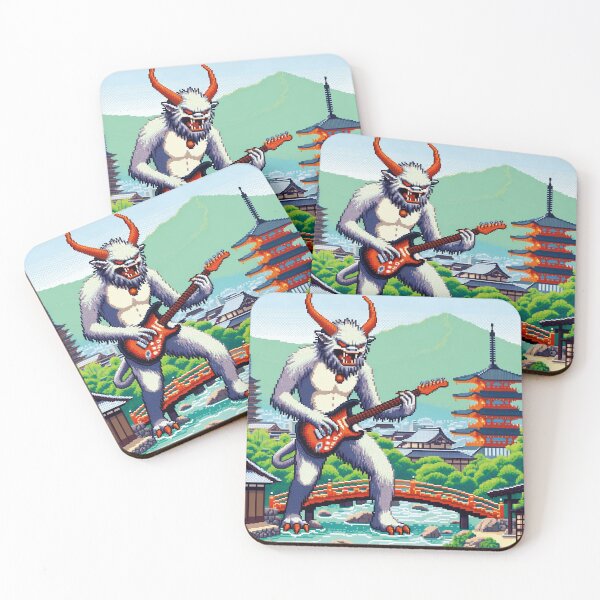 Item preview, Guitar Monster Tour at Kyoto, Japan,  Funny Music AI Art Retro Games Style designed and sold by kewarin.