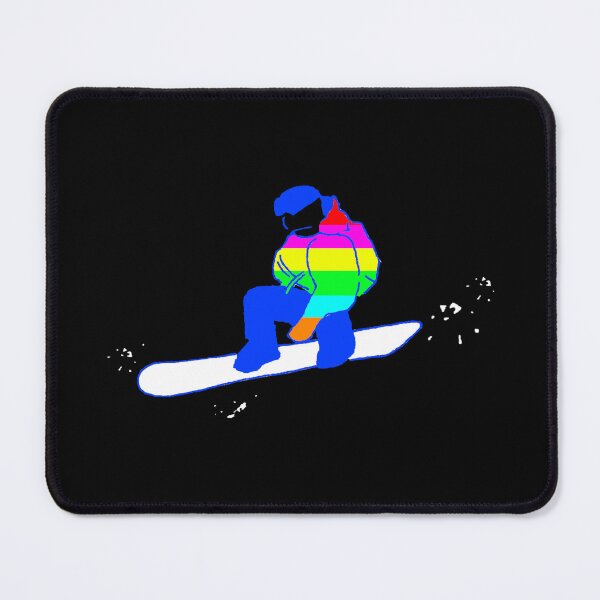 Item preview, Rainbow snowboarder Freestyle snowboard trick snowboard passion designed and sold by Artstastic.