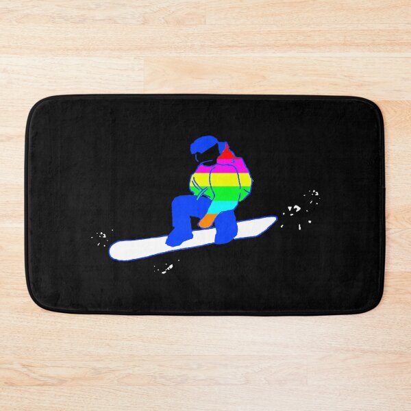Item preview, Rainbow snowboarder Freestyle snowboard trick snowboard passion designed and sold by Artstastic.