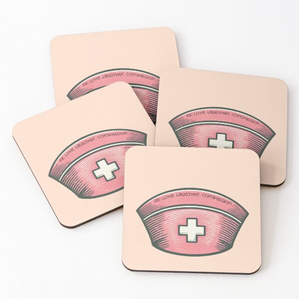Item preview, Nurses Cap Pink Vintage Aesthetic, RX: Love, Laughter, Compassion designed and sold by CORINNE W.