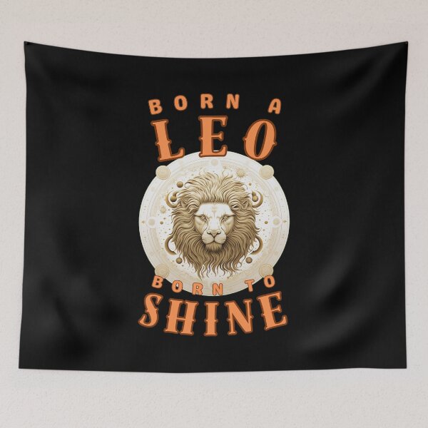 Item preview, Born A Leo, Born To Shine. leo quote designed and sold by ZodiacWonders.
