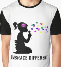 Embrace Different - Autism Awareness Graphic T-Shirt