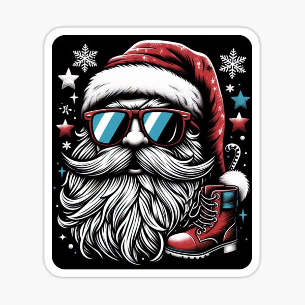 Winter Wonderland Santa Sticker