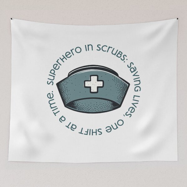 Item preview, Superhero in scrubs: saving lives, one shift at a time Nurses hat designed and sold by CORINNE W.
