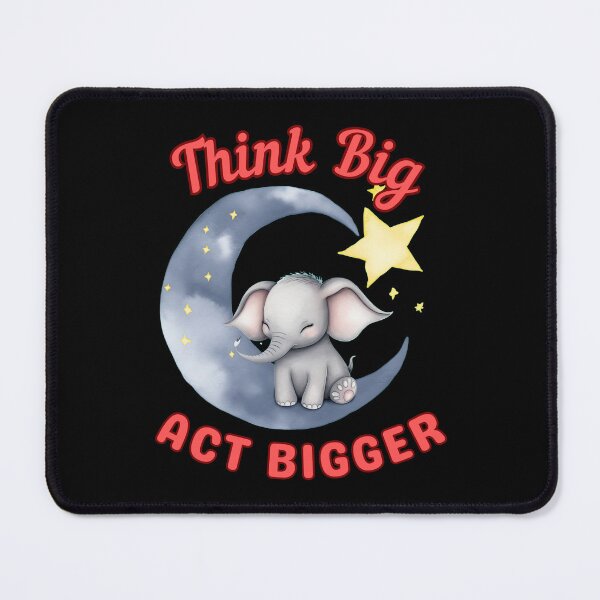 Item preview, Think Big, Act Bigger. colorful elephant designed and sold by ElephantVibes.