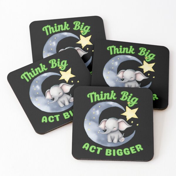 Item preview, Think Big, Act Bigger. elephant portrait designed and sold by ElephantVibes.