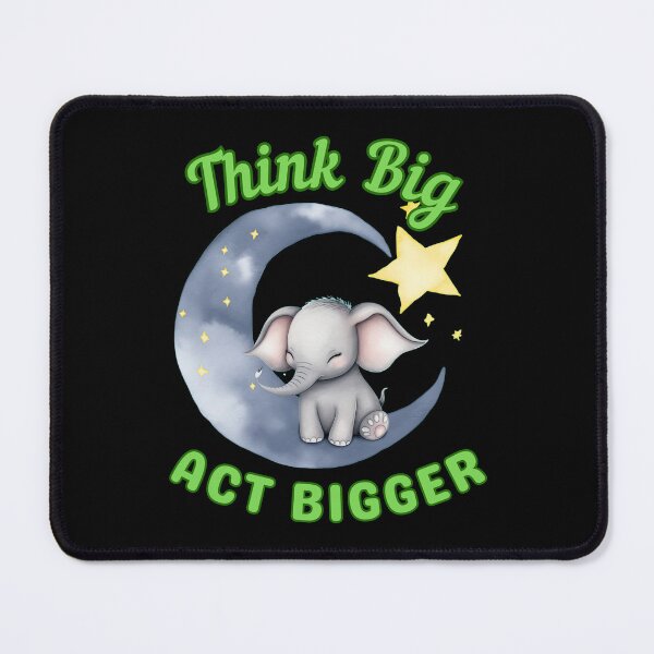 Item preview, Think Big, Act Bigger. elephant portrait designed and sold by ElephantVibes.