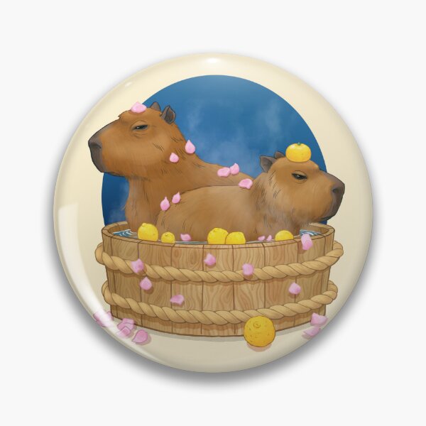 Item preview, Capybara Bathtime designed and sold by Opalescent Eel Shop.