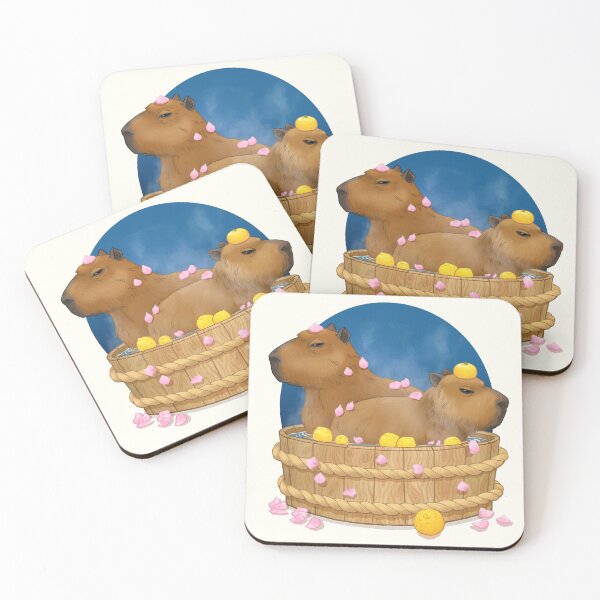 Item preview, Capybara Bathtime designed and sold by Opalescent Eel Shop.