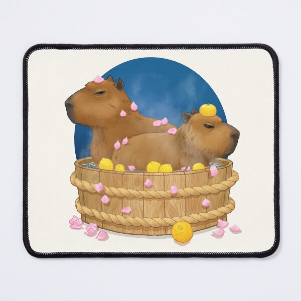 Item preview, Capybara Bathtime designed and sold by Opalescent Eel Shop.