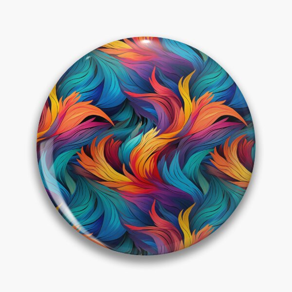 Item preview, Cool Seamless Abstarct Feather Art - Blue, Green, Red, Yellow, Orange designed and sold by CreatureHouse95.