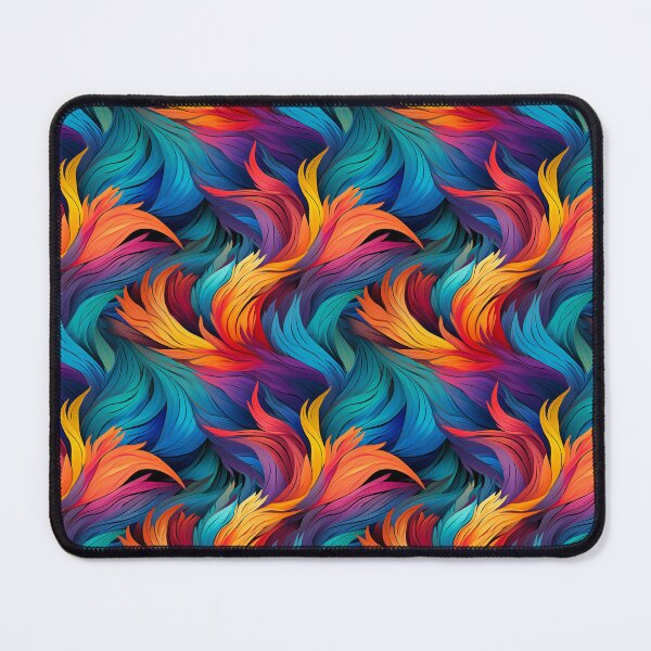 Item preview, Cool Seamless Abstarct Feather Art - Blue, Green, Red, Yellow, Orange designed and sold by CreatureHouse95.