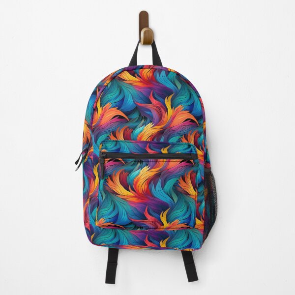 Item preview, Cool Seamless Abstarct Feather Art - Blue, Green, Red, Yellow, Orange designed and sold by CreatureHouse95.