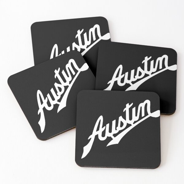 Item preview, Vintage Austin car logo in white designed and sold by Random Railways.
