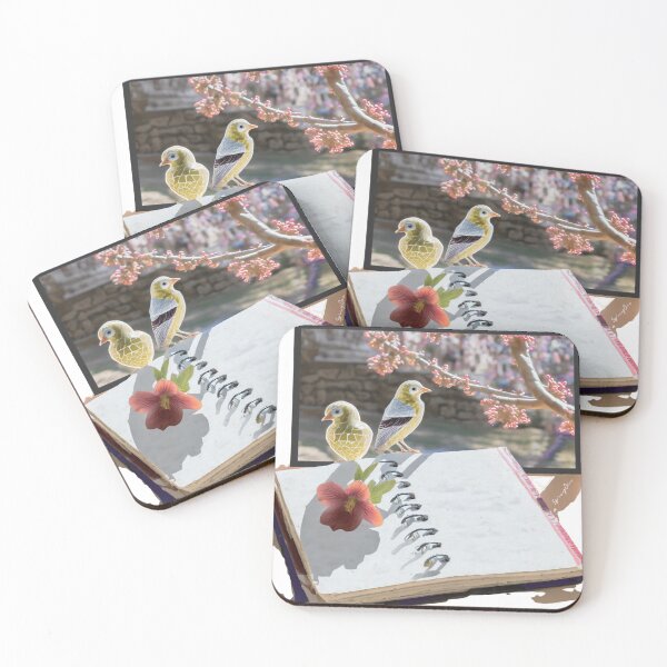 Item preview, NoteBook With Flower And Bird designed and sold by SpicyOne.