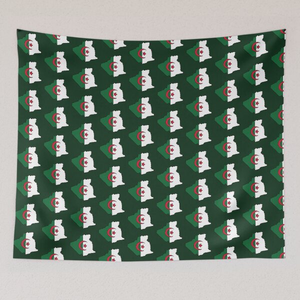 Item preview, Algeria country shape flag designed and sold by Rachael Taylor.