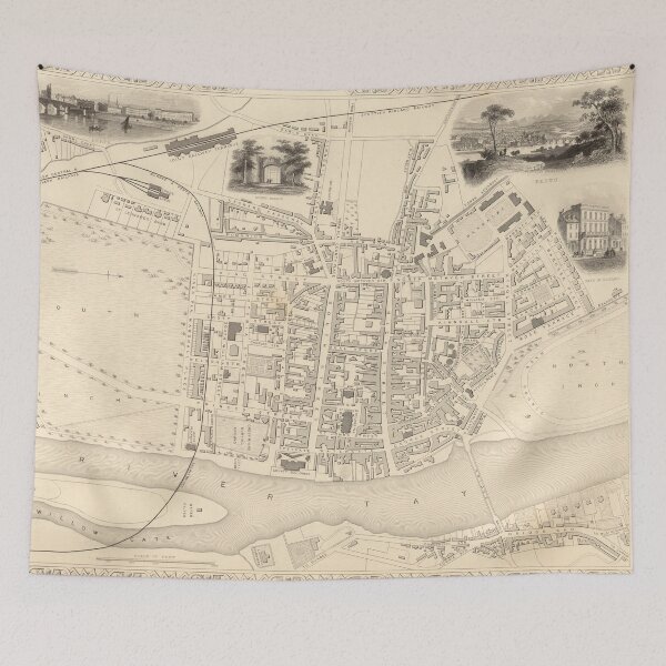 Item preview, Vintage Map of Perth Scotland (1851) designed and sold by BravuraMedia.