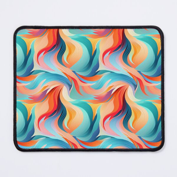 Item preview, Beautiful Seamless Feather/ Flame Abstarct Pattern - Red, Orange, Blue, Green designed and sold by CreatureHouse95.