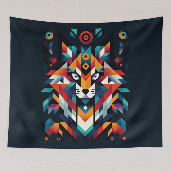 Item preview, Cool Geometric Canine: The Abstract Wolf designed and sold by kiokuso.
