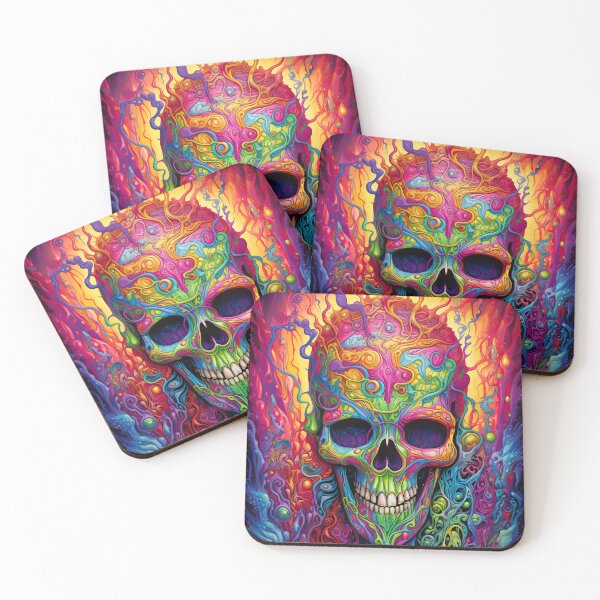 Item preview, Trippy Colorful Skull Tie Dye designed and sold by ururuty.