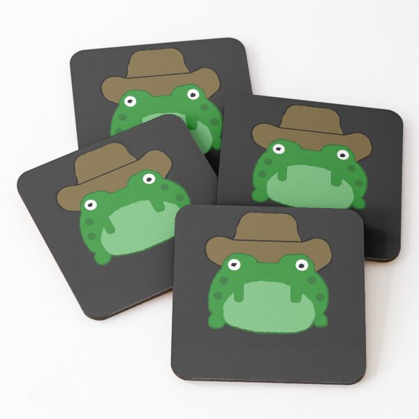 Item preview, poorly drawn frog cowboy black background designed and sold by rj1776.