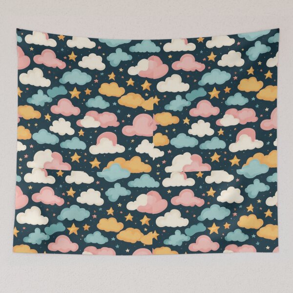 Item preview, Adorable Stars and Fluffy Clouds designed and sold by ALITTLETOWN.