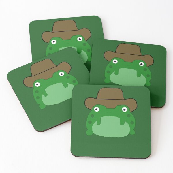Item preview, poorly drawn frog cowboy green background designed and sold by rj1776.