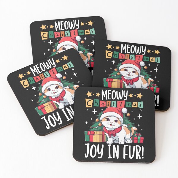 Item preview, Meowy Christmas Joy in Fur designed and sold by RuggedCocoShop.