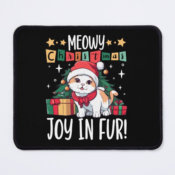 Item preview, Meowy Christmas Joy in Fur designed and sold by RuggedCocoShop.