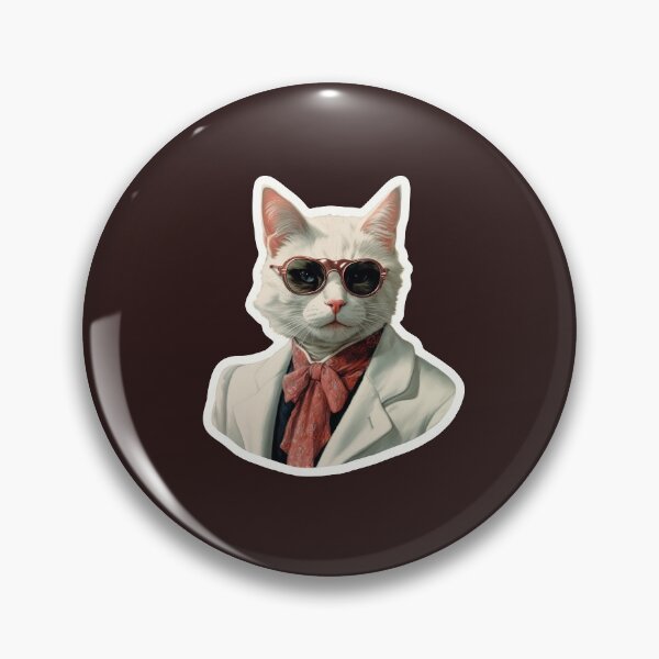 Item preview, Cool Cat Man Sticker designed and sold by JustOkayDesigns.