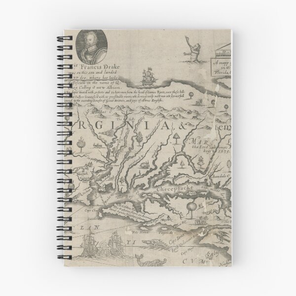Item preview, Vintage Map of Virginia (1651) designed and sold by BravuraMedia.