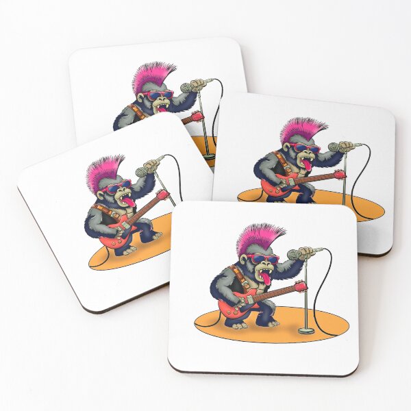 Item preview, Theolonius Ape the Rocking Guitarist designed and sold by Top Dog Tees.
