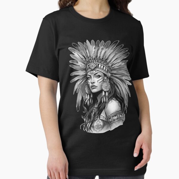 Vista previa del artículo con la obra «Mujer Azteca Chicana Mexicana Azteca», diseñado y vendido por HechoEnAztlan.