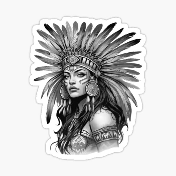 Item preview, Aztec Woman Chicano Mexican Azteca designed and sold by HechoEnAztlan.
