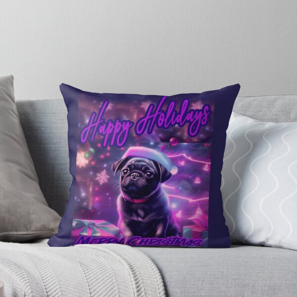 Item preview, Pug HAPPY HOLIDAYS 80 MERRY CHRISTMAS     designed and sold by RedBluffTraders.