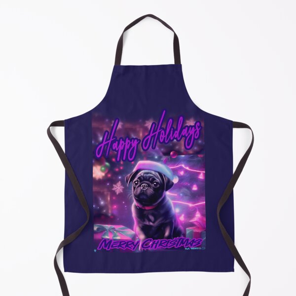Item preview, Pug HAPPY HOLIDAYS 80 MERRY CHRISTMAS designed and sold by RedBluffTraders.