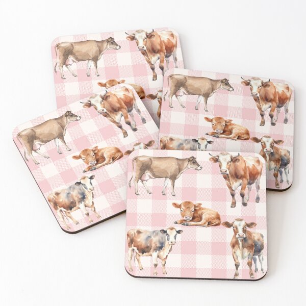 Item preview, Cows Plaid Pink designed and sold by Ashley Gagnon.
