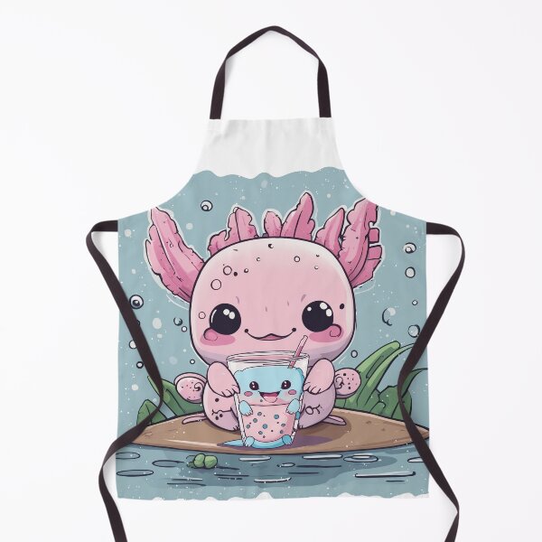 Item preview, Lindo Kawaii Axolotl Boba Azul Rosa Expresión Diversión de verano designed and sold by DesignByMai.