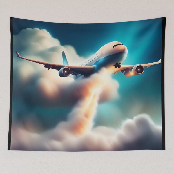 Item preview, Airplane Emerging From The Clouds designed and sold by jellyfishdsgn.