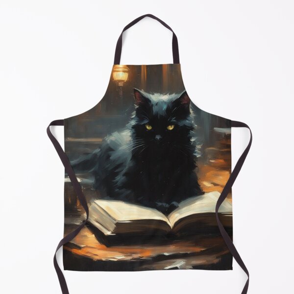 Item preview, Black Cat Reading a Book designed and sold by cr6zym1nd.