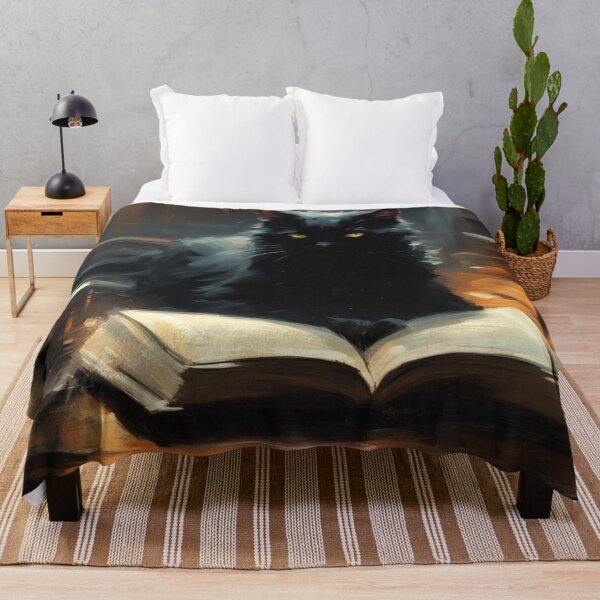 Item preview, Black Cat Reading a Book designed and sold by cr6zym1nd.