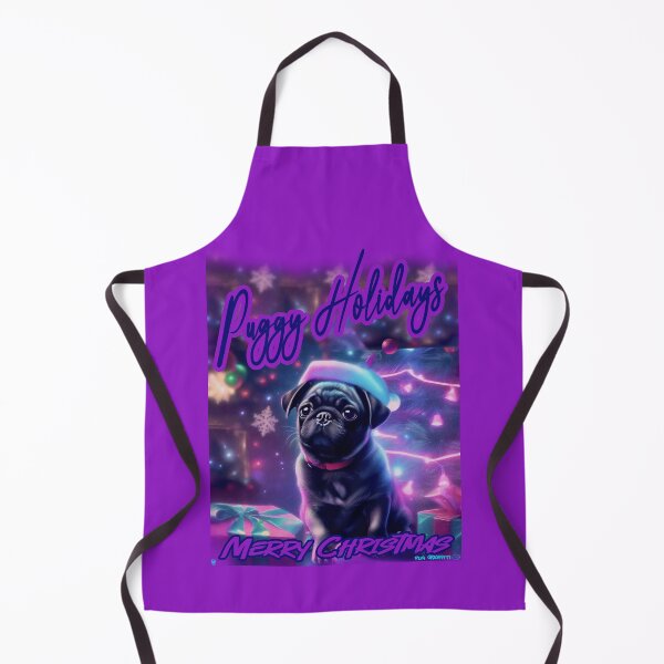 Artikelvorschau, Mops FROHE FEIERTAGE 80 FROHE WEIHNACHTEN PUGGY FEIERTAGE entworfen und verkauft von RedBluffTraders.