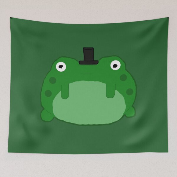 Artikelvorschau, schlecht gezeichneter Frosch mit grünem Zylinderhintergrund entworfen und verkauft von rj1776.