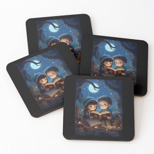 Item preview, Girl Reading Book With Boy designed and sold by Timothystore-.
