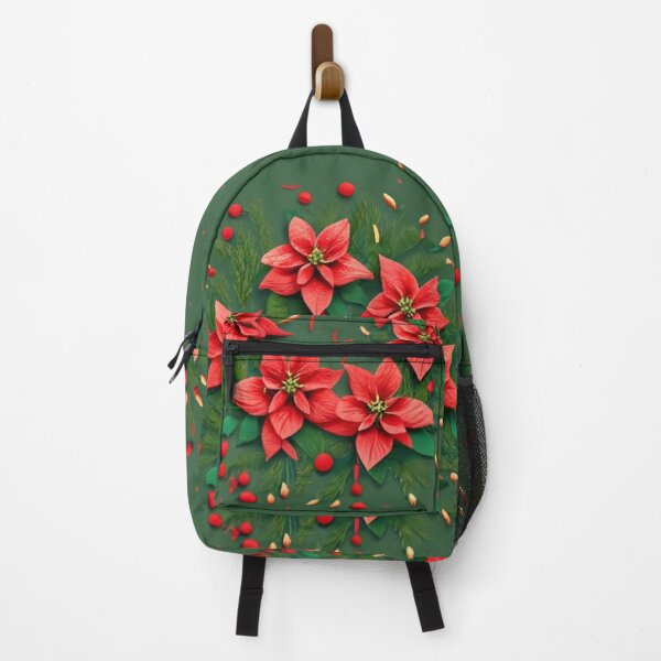 Item preview, flower pattern fabric bright green red logo grafiti star of Bethlehem red black green designed and sold by gulka8.