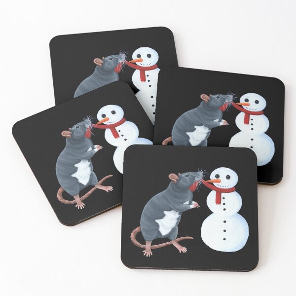 Item preview, Rat Building a Snowman designed and sold by WolfySilver.